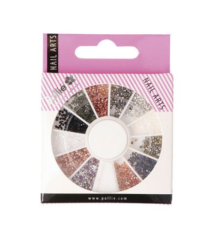 STRASS RHINESTONE COLORES PARA NAIL ART RUEDA 600 U