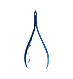 ALICATE CORTA CUTICULAS 10CM REDONDO AZUL TITANIO