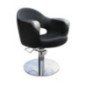 SILLA ART NEGRA PIE REDONDO