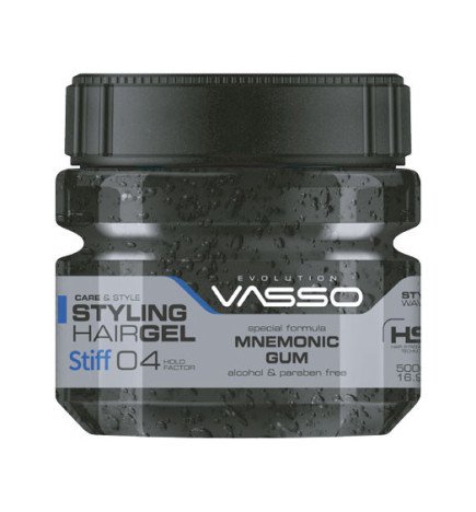 MNEMONIC GUM STYLING HAIR GEL STIFF VASSO 500 ml