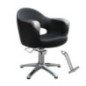 SILLA ART NEGRA PIE ESTRELLA CON APOYAPIES