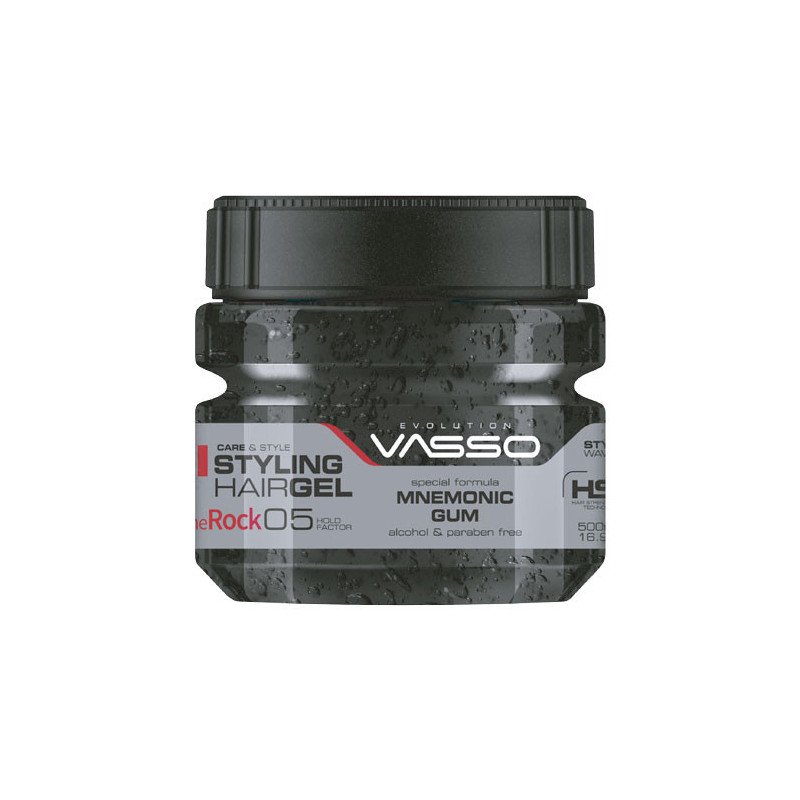 MNEMONIC GUM STYLING HAIR GEL THE ROCK VASSO 500 ml