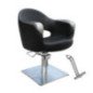 SILLA ART NEGRA PIE CUADRADO CON APOYAPIES