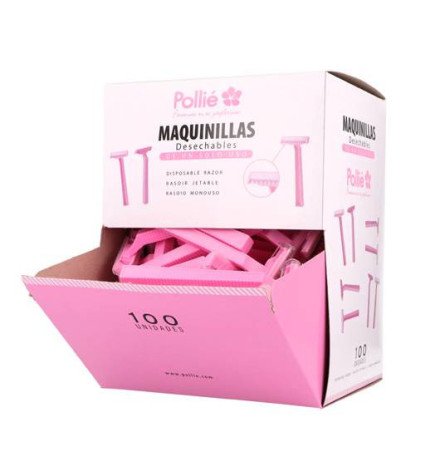 DISPENSADOR 100 MAQUINILLAS RASURAR POLLIE DESECHABLE