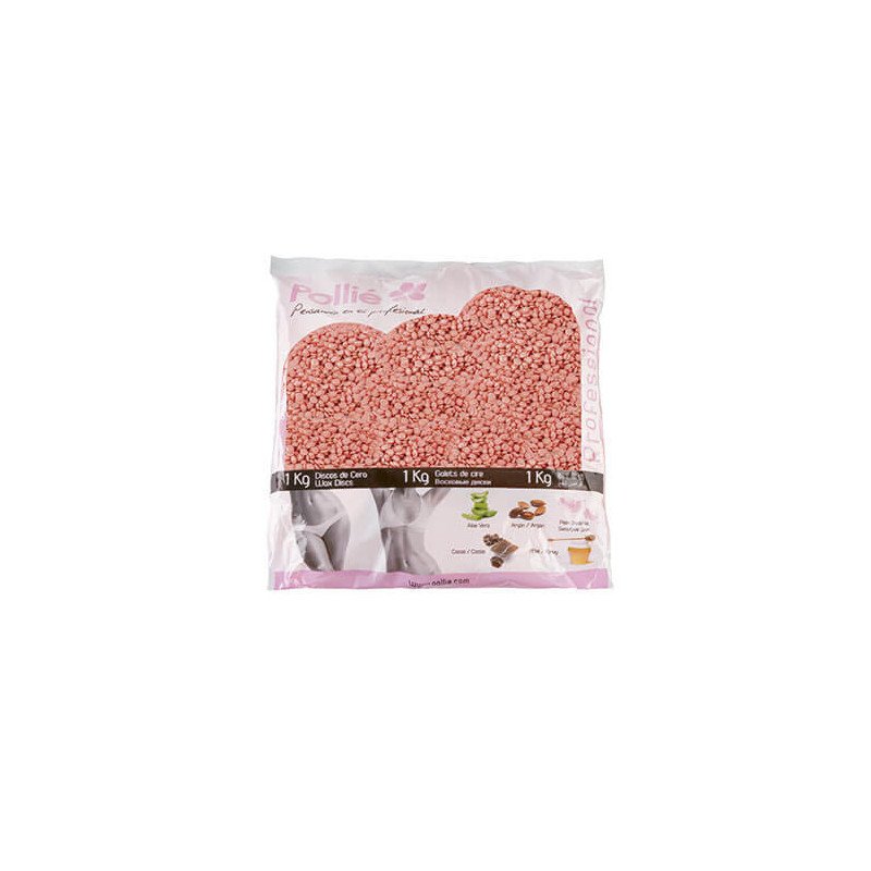 BOLSA 1KG. PERLAS CERA ROSA