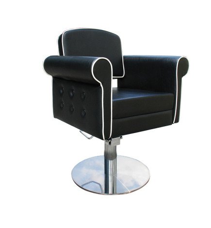 SILLA STYLE NEGRA PIE REDONDO