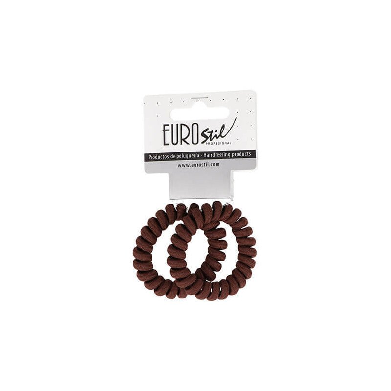 PACK 2 GOMAS ESPIRAL FORRADAS MARRONES