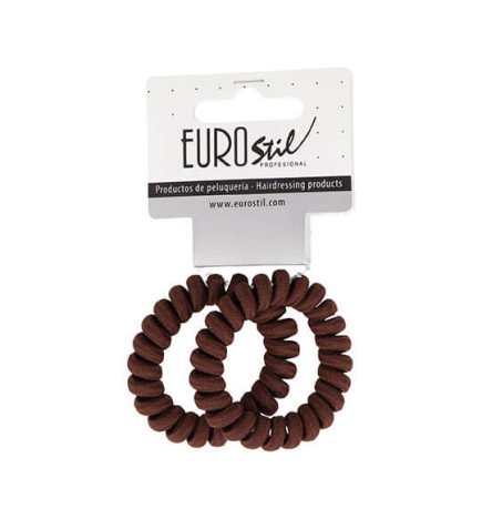 PACK 2 GOMAS ESPIRAL FORRADAS MARRONES
