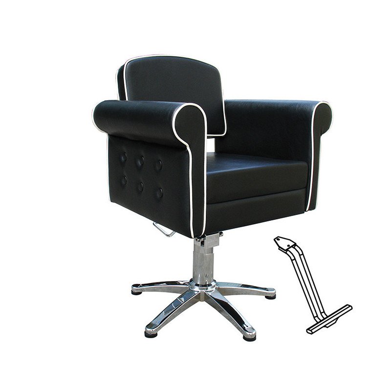 SILLA STYLE NEGRA PIE ESTRELLA CON APOYAPIES