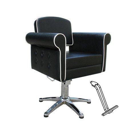 SILLA STYLE NEGRA PIE ESTRELLA CON APOYAPIES