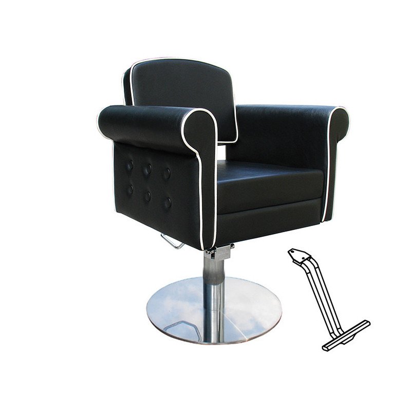 SILLA STYLE NEGRA PIE REDONDO CON APOYAPIES