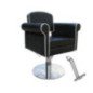 SILLA STYLE NEGRA PIE REDONDO CON APOYAPIES