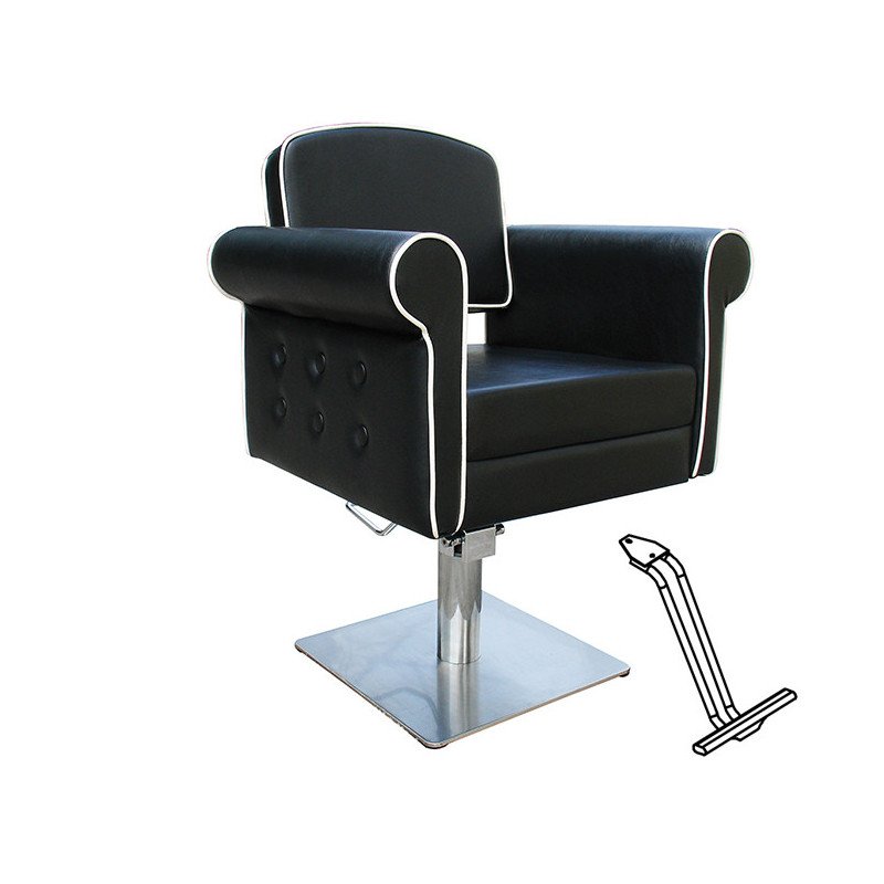 SILLA STYLE NEGRA PIE CUADRADO CON APOYAPIES