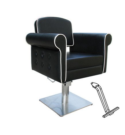 SILLA STYLE NEGRA PIE CUADRADO CON APOYAPIES