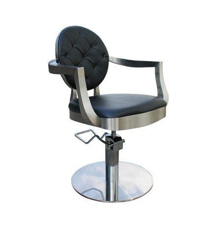 SILLA CHIC NEGRA PIE REDONDO