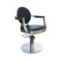 SILLA CHIC NEGRA PIE REDONDO