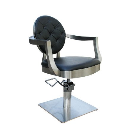 SILLA CHIC NEGRA PIE CUADRADO