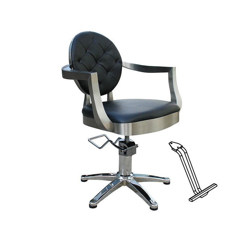 SILLA CHIC NEGRA PIE ESTRELLA CON APOYAPIES
