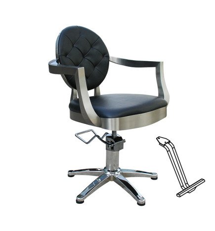 SILLA CHIC NEGRA PIE ESTRELLA CON APOYAPIES