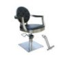 SILLA CHIC NEGRA PIE CUADRADO CON APOYAPIES