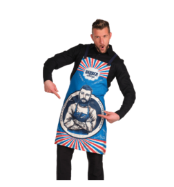 DELANTAL BARBERO AZUL