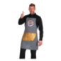 DELANTAL BARBERO CON BOLSILLO DORADO