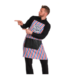 DELANTAL BARBERO CON BOLSILLO NEGRO