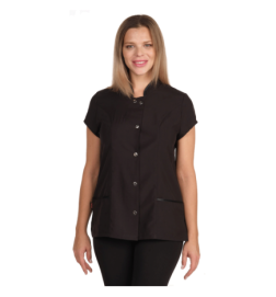 CASACA MICROFIBRA MINI CUELLO MAO NEGRA S