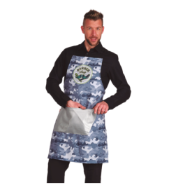 DELANTAL BARBERO BOLSILLO PLATEADO LACLA