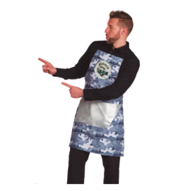 DELANTAL BARBERO BOLSILLO PLATEADO LACLA