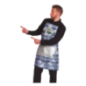 DELANTAL BARBERO BOLSILLO PLATEADO LACLA