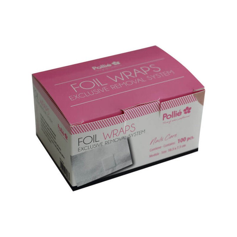 LÁMINAS ENVOLVENTES PARA RETIRAR ESMALTE 100 PCS