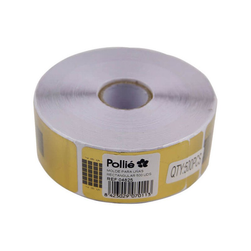 MOLDE PARA UÑAS RECTANGULAR 500 UDS