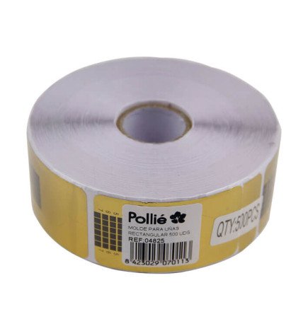 MOLDE PARA UÑAS RECTANGULAR 500 UDS