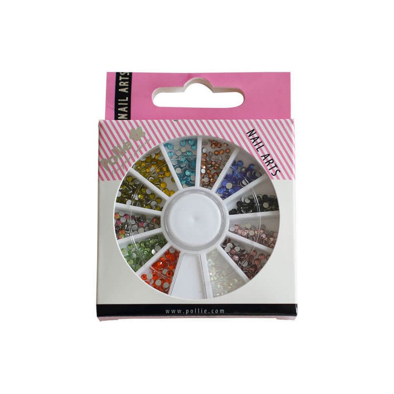 STRASS RHINESTONE NAIL ART RUEDA 600 PCS