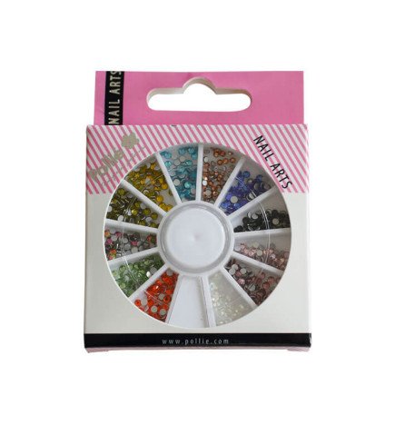 STRASS RHINESTONE NAIL ART RUEDA 600 PCS