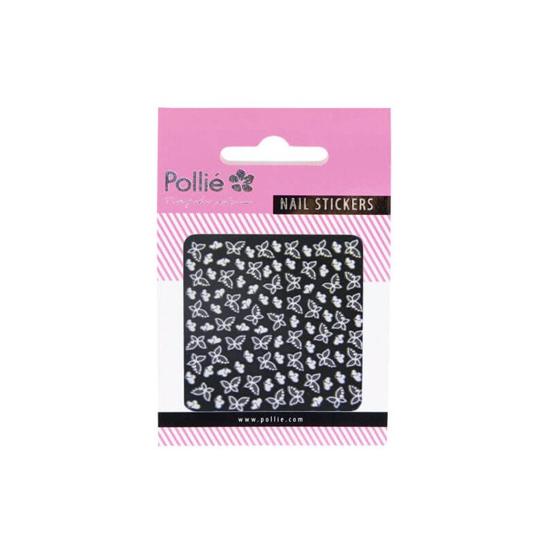 ADHESIVOS 3D MARIPOSAS BLANCAS NAIL ART