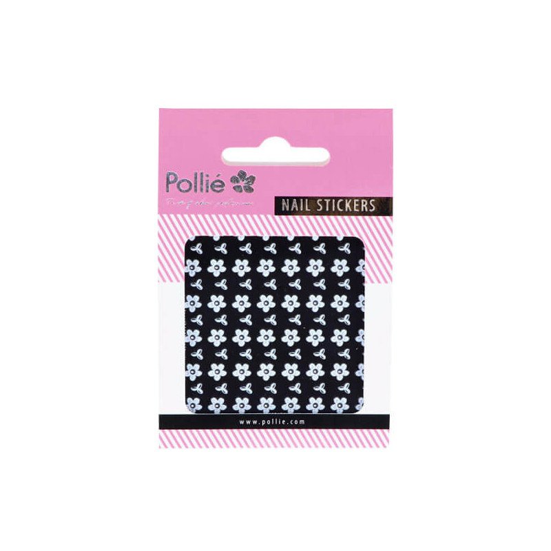 ADHESIVOS 3D FLORES BLANCAS NAIL ART