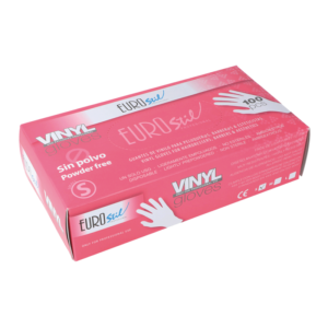 CAJA 100 GUANTES VINILO SIN POLVO GRANDES