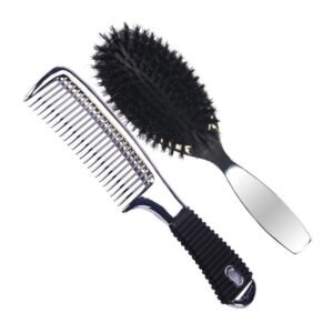 SET CEPILLO + PEINE METALIZADOS