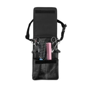PORTA UTILES CINTURA SIMIL PIEL NEGRO 13,5X22