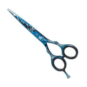 TIJERA TITANIO AZUL DECORADA 5,5 ACERO 440C