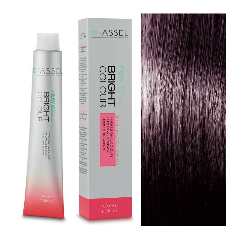 BRIGHT COLOUR Nº4.20 CASTAÑO MEDIO VIOLETA 100G. TASSEL