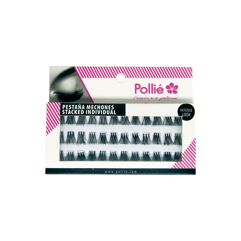 PESTAÑAS POLLIE INDIVIDUAL TRIO LARGAS NEGRAS