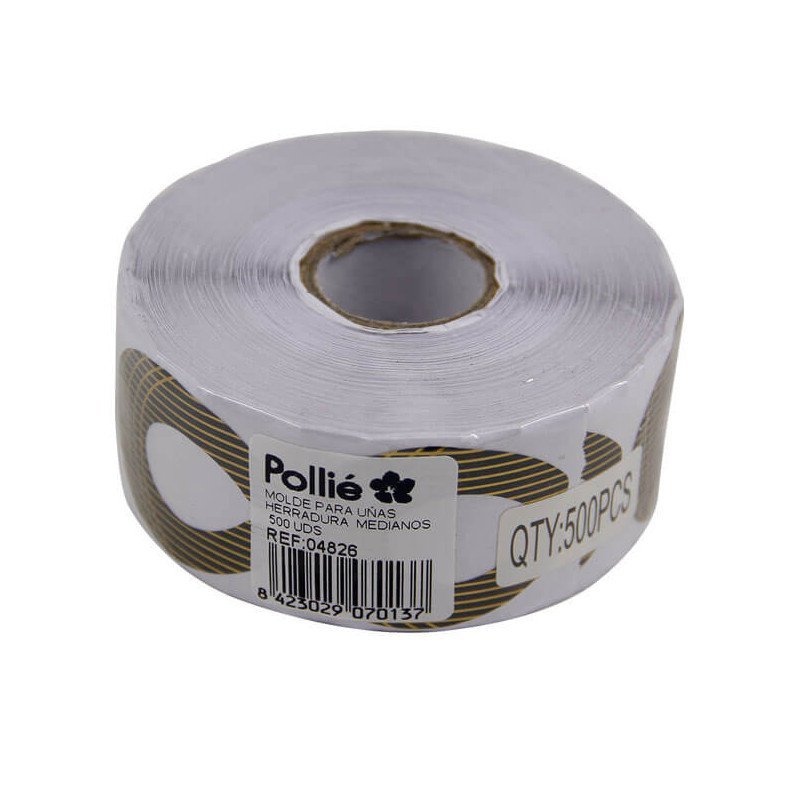 MOLDE PARA UÑAS HERRADURA MEDIANOS 500 UDS POLLIÉ